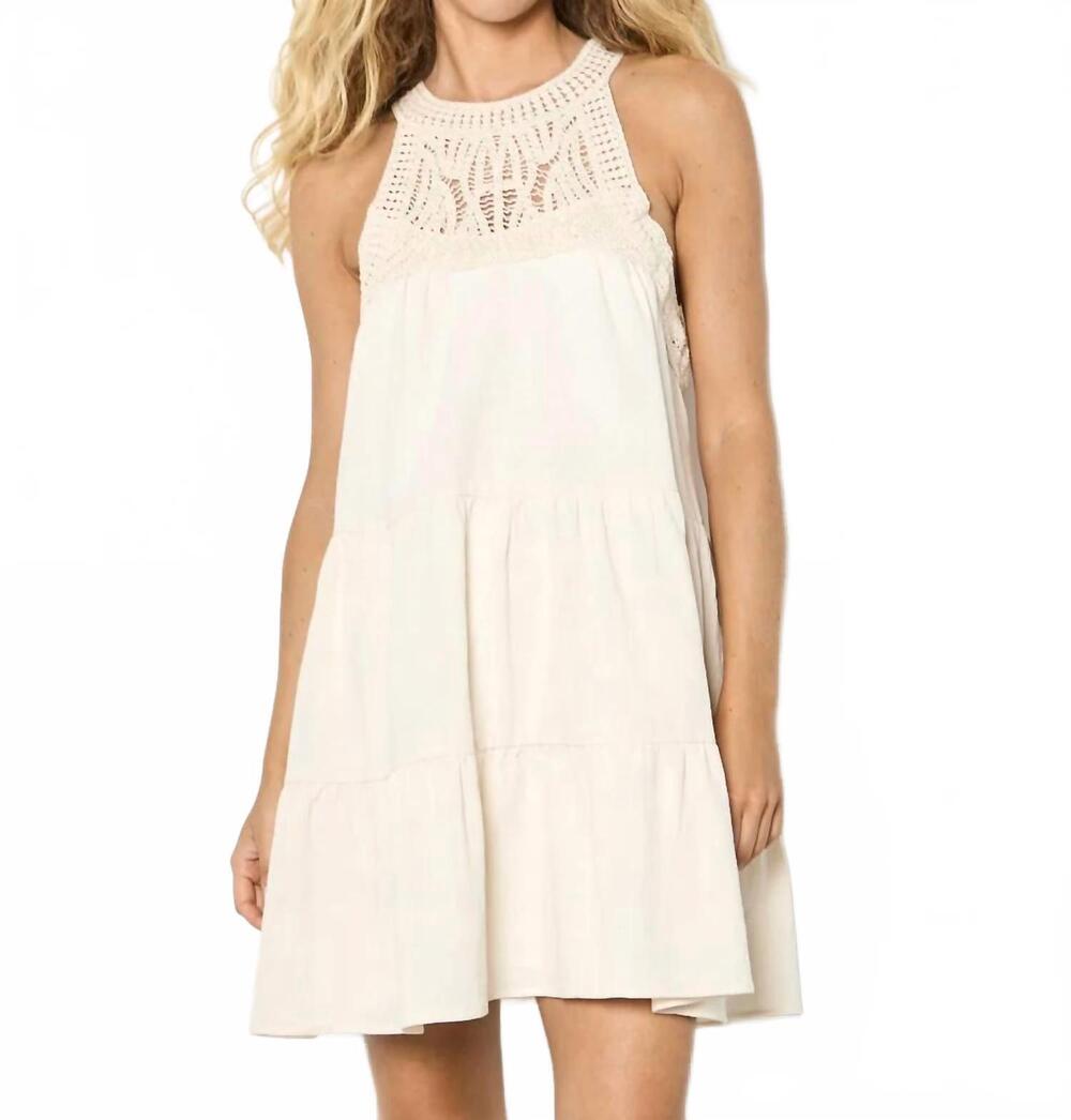NEW APRICOT women's willow haven dress in beige